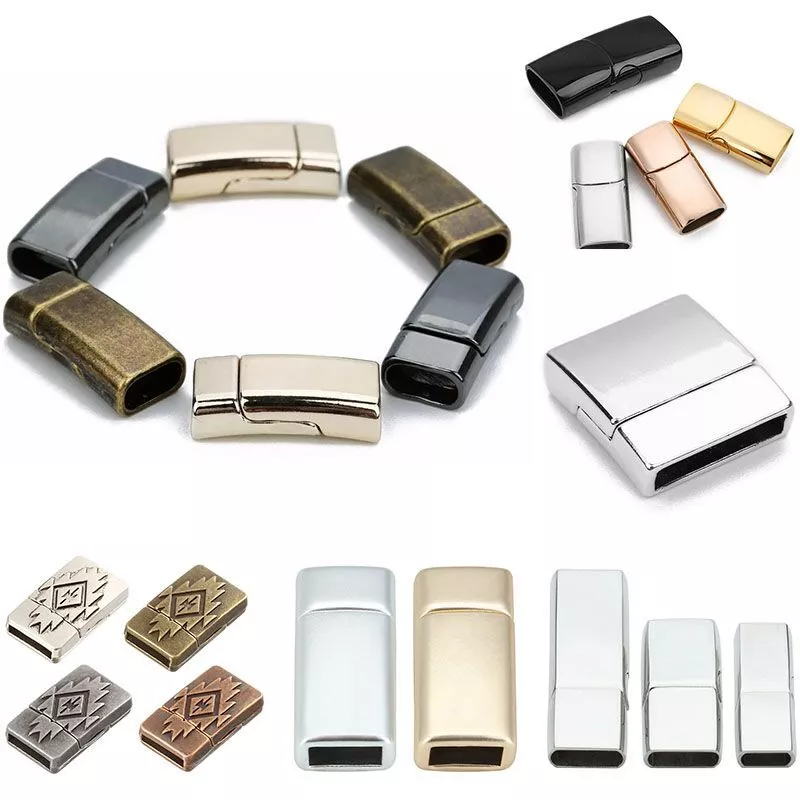 Magnetic Clasps Bracelets Connector End Clasp Flat Leather Cord Buckle  1-10Pcs