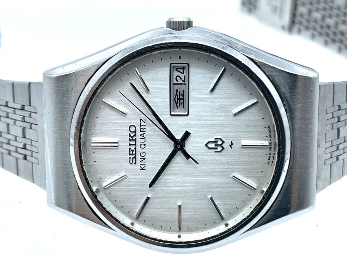 Vintage SEIKO KING QUARTZ Men's Watch Quartz Silver Dial New Vintage SEIKO KING QUARTZ Men's Watch Quartz Silver Dial New