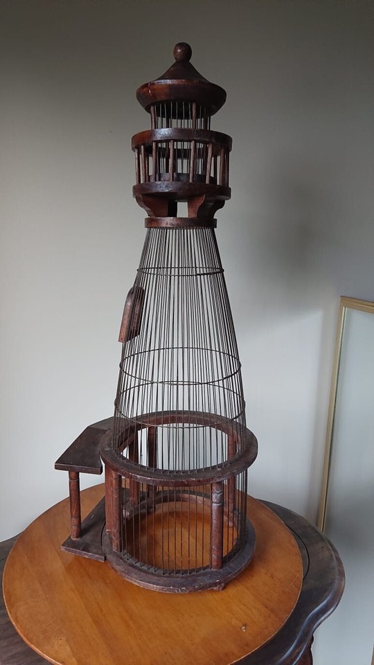 Lighthouse Birdcage, Cage Wood and Wire | eBay