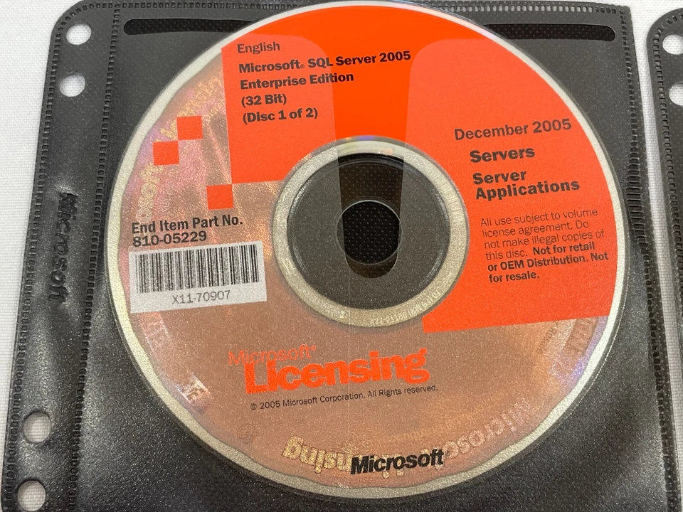 Microsoft SQL Server 2005 Enterprise Edition 4-Disc DVD Set Windows PC Software - Image 2 of 4
