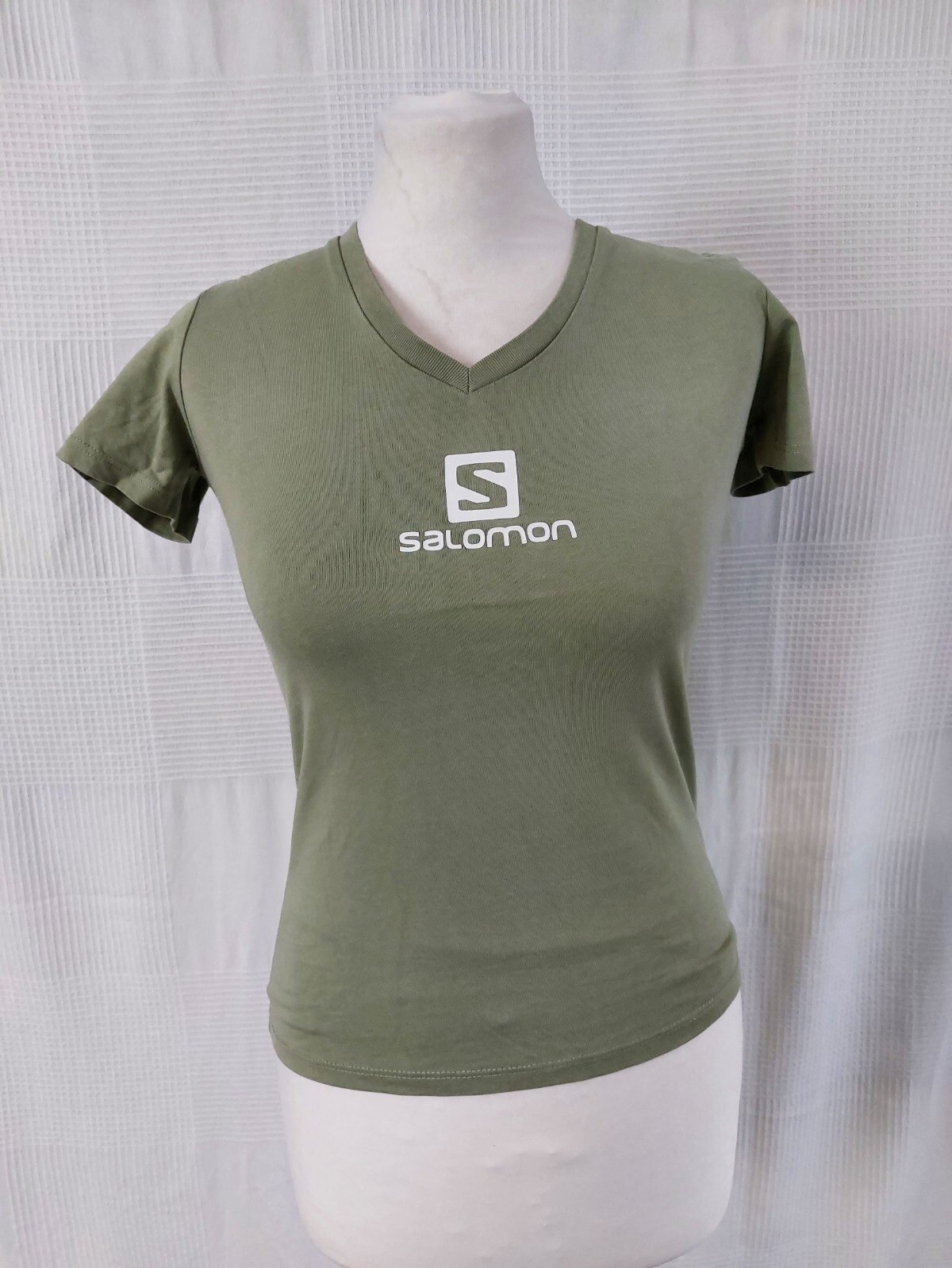 T shirt donna EK242 di Salomon verde oliva scuro taglia XS