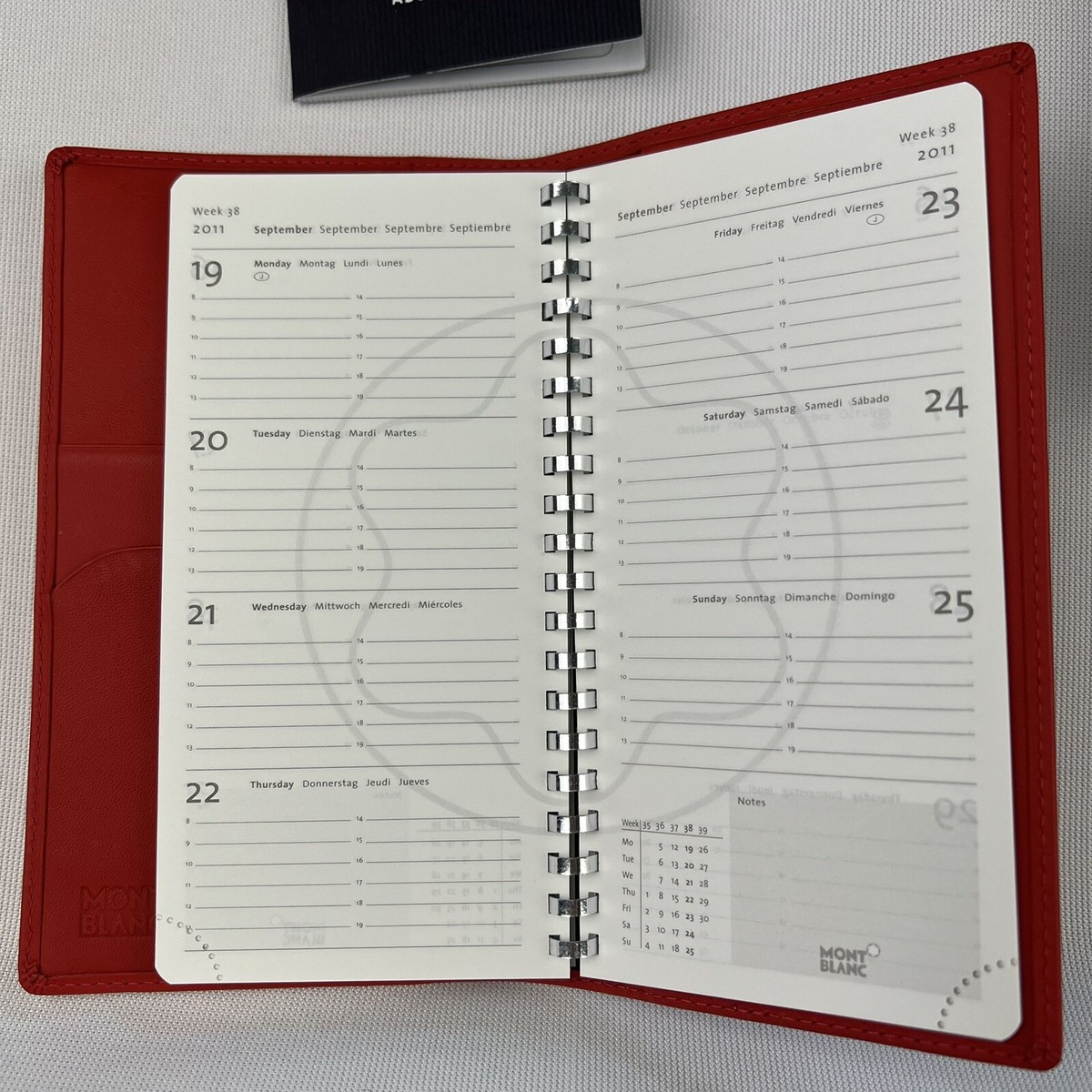 Montblanc Leather Goods Diaries & Notes Red Notebook 9511 | eBay