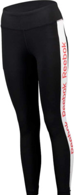 Reebok Linear Logo Poly Leggings Damen Ladies Gr. UK XS schwarz #REF72