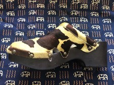 Penny Kenny KATE SIZE 9 pony skin clogs, brown  yellow