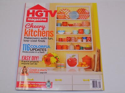 HGTV Magazine September 2014 Cheery Kitchens Easy DIY Alison Victoria 116 Update