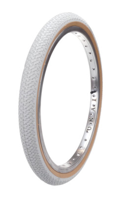 Kenda K55 freestyle tread BMX bicycle gumwall tire - 20'' X 1.75 - WHITE