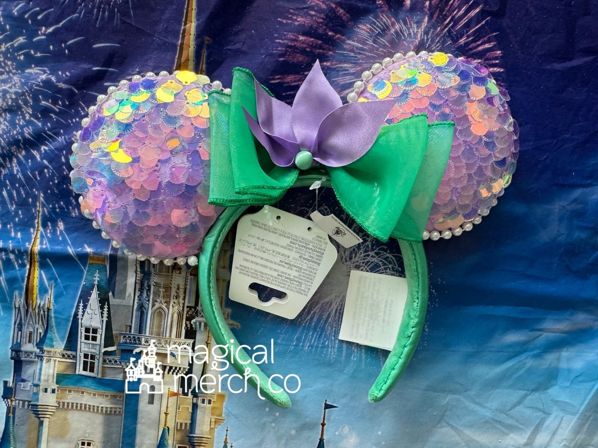 2025 Disney Parks Ariel The Little Mermaid Sequin Minnie Ear 