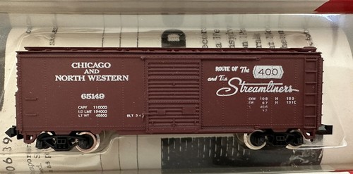 Vagón de carga de acero escala N Con-Cor 002-R Chicago y North Western 65149 | Zustand: Used