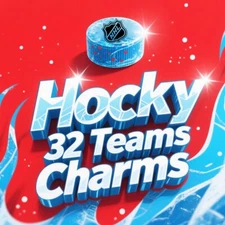 12pcs Hockey NHL 32 Teams Cabochon Charms Sports Themed Pendants Wholesale 14mm