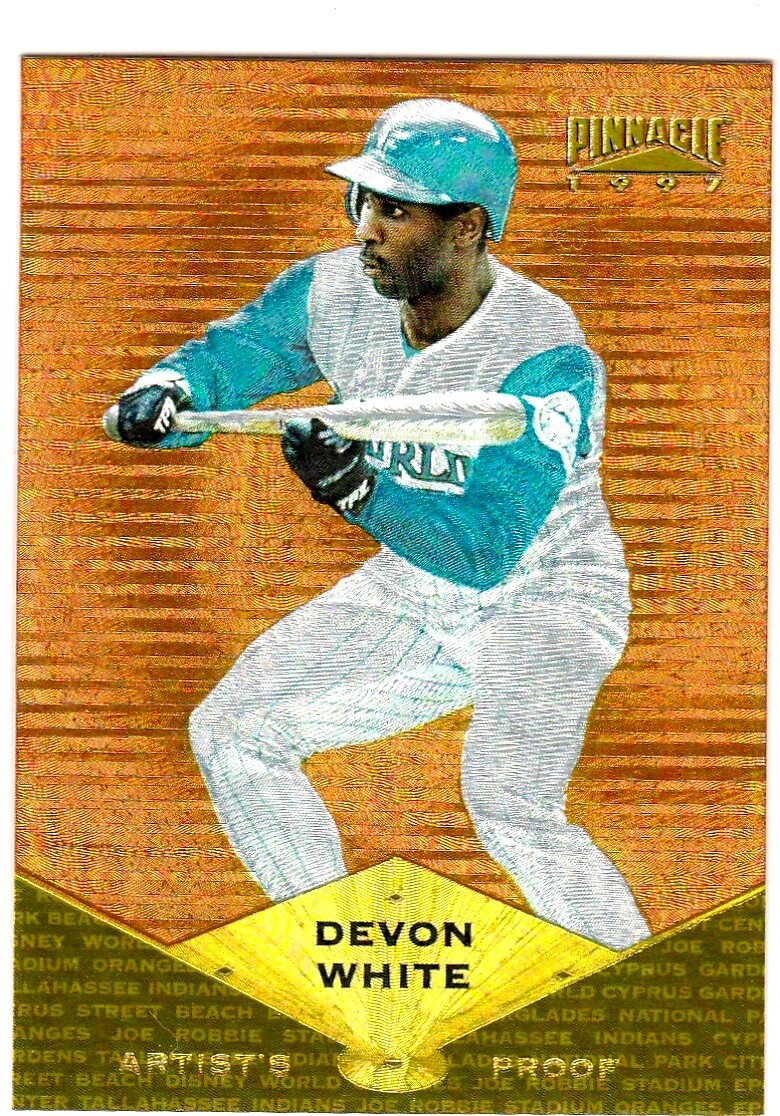 1997  Pinnacle Artist's Proofs #40 Devon White BRZ 042-L