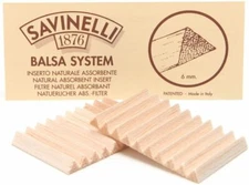 1 Pack 20 Savinelli Dry System 6mm Balsa Filter Inserts for Pipes - 2321-1