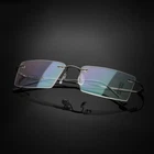 Men's β-Titanium Rimless Ultra Light Eyeglasses Frames Optical Eyewear RX Able