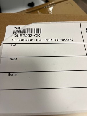 QLogic QLE2562-CK Dual Port 8Gb Fibre Channel