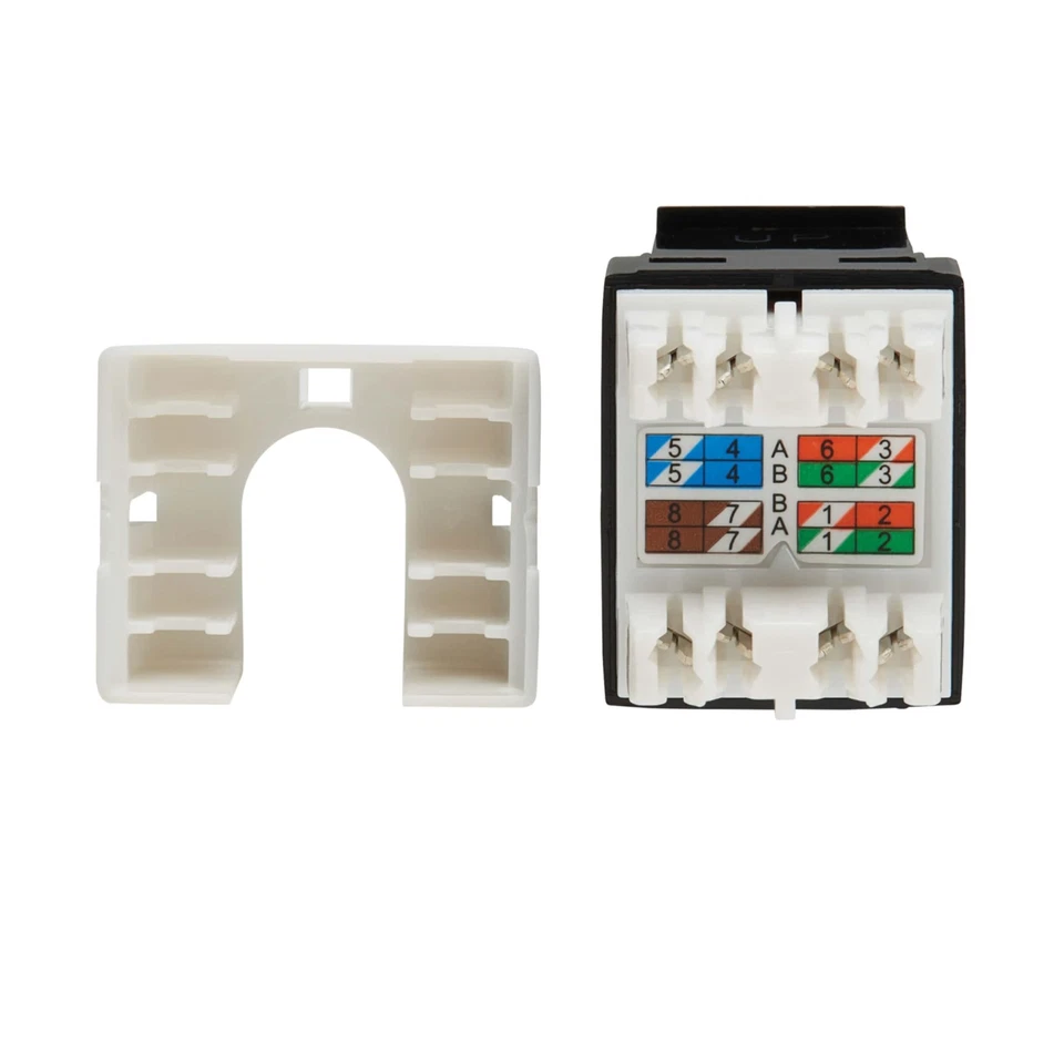 Pack de 25 conectores Keystone Tripp Lite Cat6 4PPOE negros Foto 2 de 4