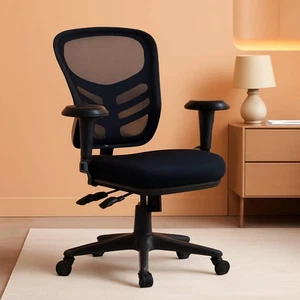 Chaise de bureau ergonomique Mesh avec Lombar réglable noir