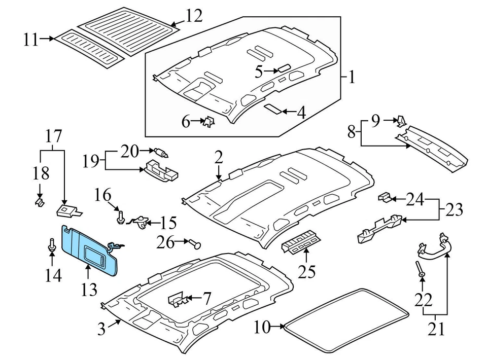 VW TIGUAN LIMITED 2017-2018 - Parasol derecho/espejo 5N0857552 k Foto 4 de 4