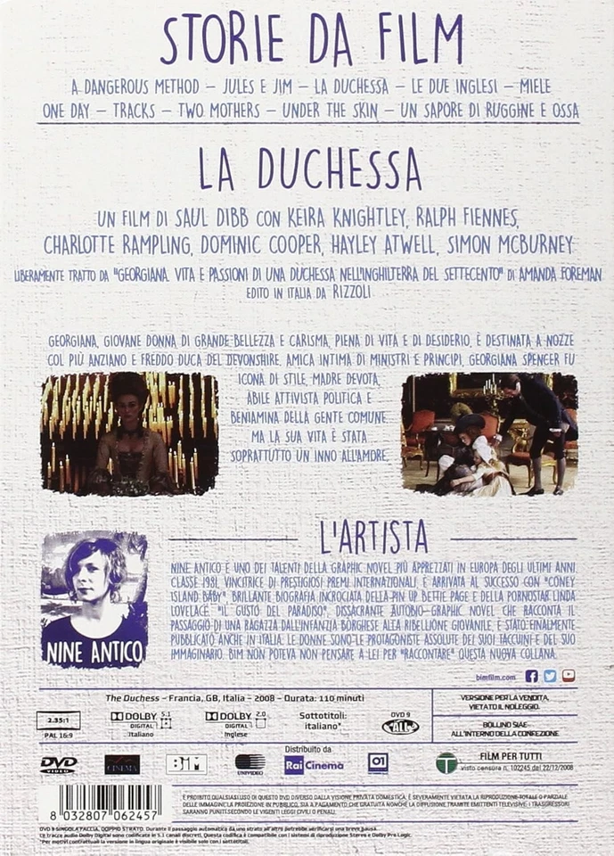 La Duchessa (Storie Da Film - Cover Nine Antico) (DVD) Fiennes Knightley - Image 2 of 2