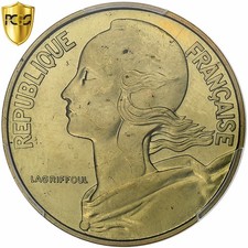 [#1277922] France, 20 Centimes, Marianne, 1966, Paris, Aluminum-Bronze, PCGS, MS