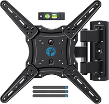 Full Motion TV Wall Mount for 26-65 Inch Flat or Curved Tvs up to 77 Lbs, TV Bra