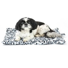 Furhaven ThermaNAP Self-Warming Pet Bed for Cats  Small Dogs - Snow Leopard, Sm