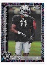 2025 Topps Chrome Jeremy Chinn Neon Pulse Card No. 184 Las Vegas Raiders