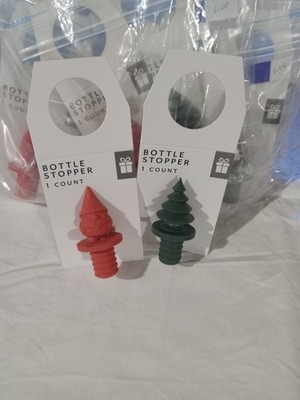 9sets Rubber Ghome & Xmas Tree Bottle Stopper Set
