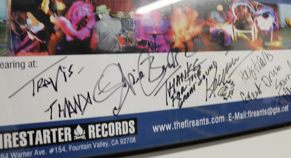 POSTER MUSIC The Fire Ants Autographed Band Concert Skie Bender Jacobs - Image 2 of 2