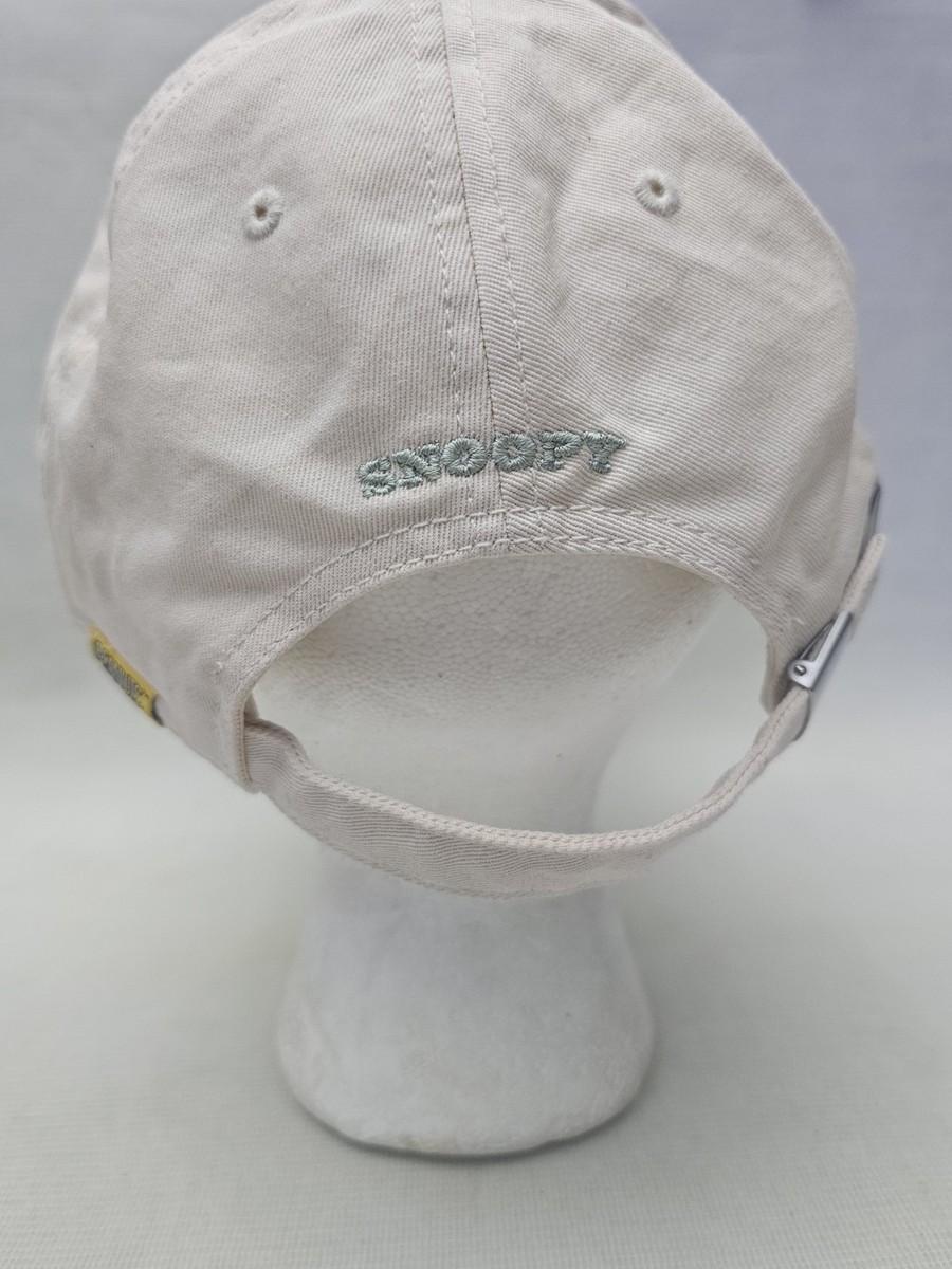 ???Peanuts Snoopy Two-Tone Corduroy Baseball Cap - Beige & Light Green Peanuts - Brandclub - Men's Peanuts Baseball Hat - Cream  main image 3