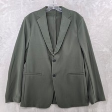 Theory Clinto Precision Ponte Blazer Mens 38 Green Sport Coat Peformance