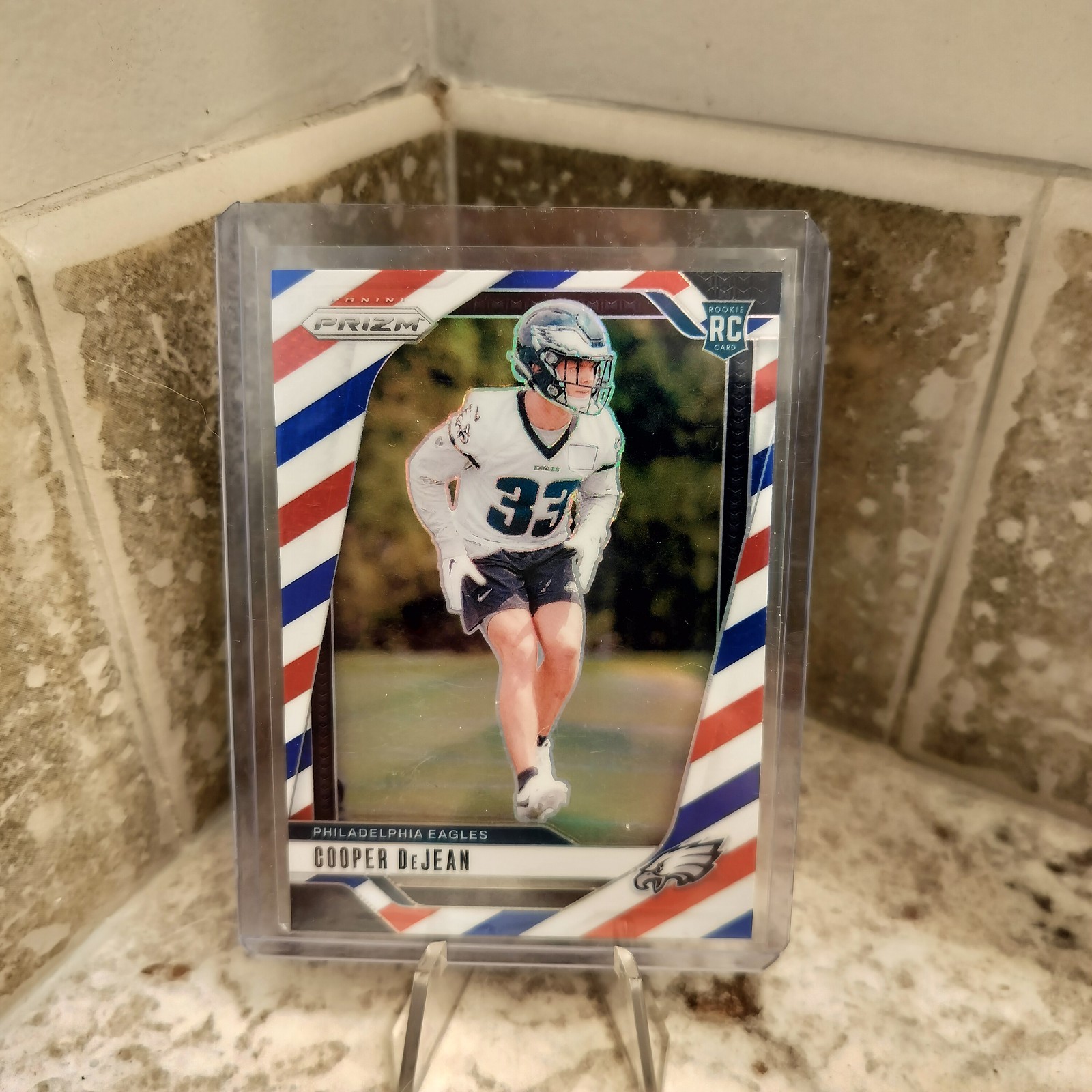 2024 Panini Prizm - Rookies Cooper DeJean #321 Red White & Blue Prizm (RC)