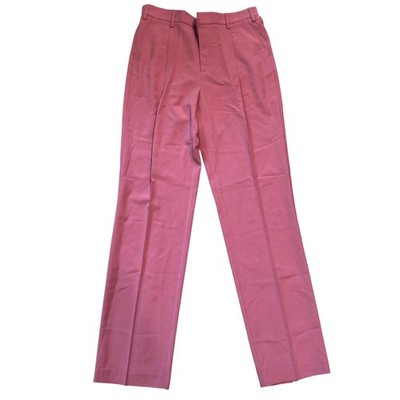 Zadig & Voltaire Profil Pink Crepe Wide Leg Pleated Trousers EU 40 US 8 (H)