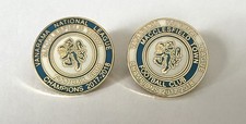 2 x MACCLESFIELD TOWN Football Club FC Badge 2017-2018 NON LEAGUE CHAMPIONS PINS