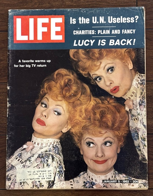 LIFE MAGAZINE JANUARY 5 1962 LUCILLE BALL I LOVE LUCY THE LUCY SHOW VINTAGE