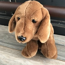 Vintage Animal Alley Dachshund Weiner Dog Plush 13" Brown Puppy Toys R Us 2000