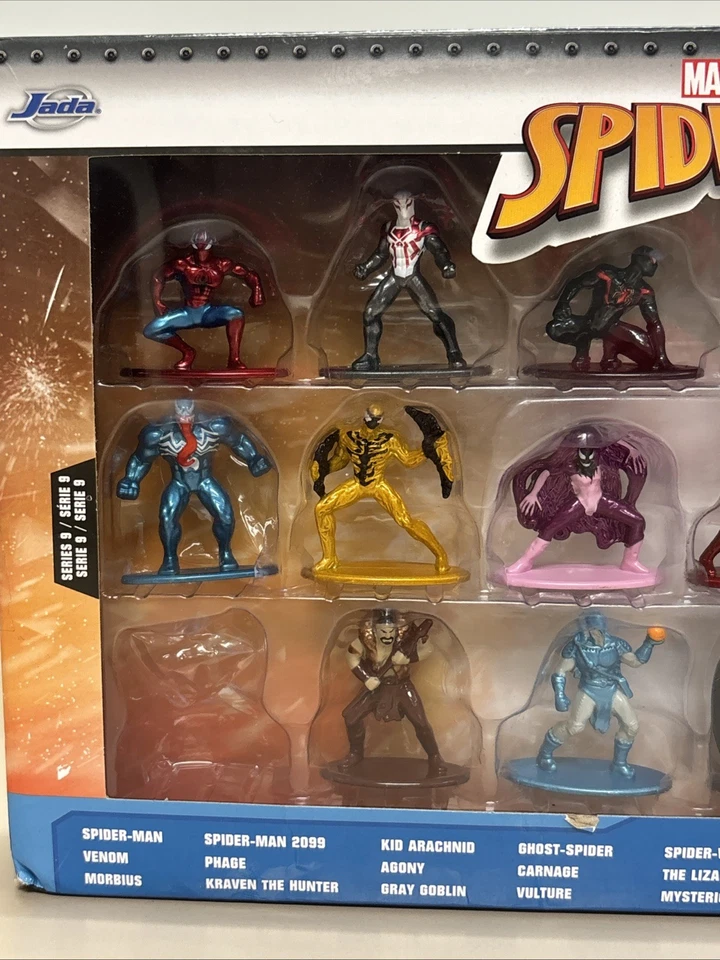 Marvel Spider-Man Nano Figuras de Metal Paquete de 18 Mini Figuras Die-Cast Juguetes Jada Faltan2 Foto 3 de 4