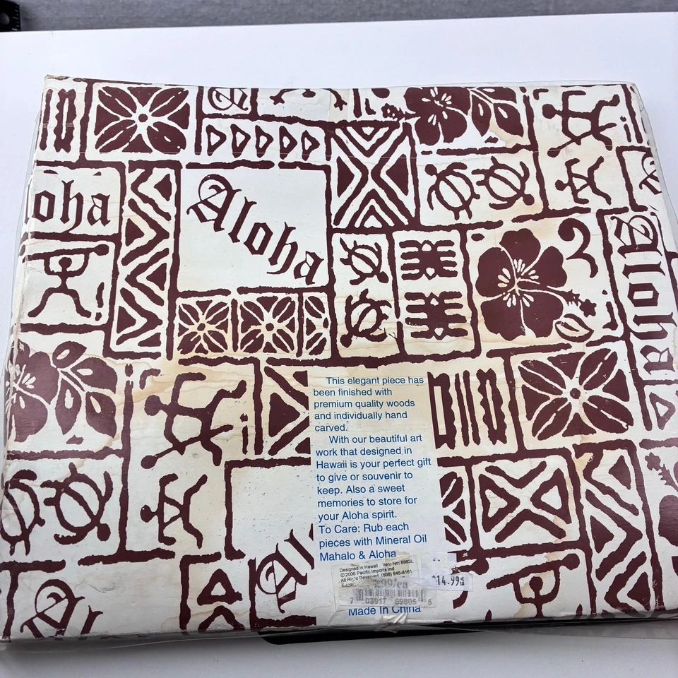 Hawaii Wood Picture Frame Tropical Vacation Memories Hand Carved Plumeria Flower - Image 3 of 4