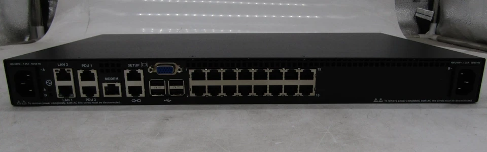 IBM 1754-HC1 16-Ports Managed KVM Console Switch 46M5376 - Image 2 of 3