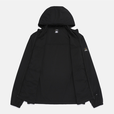 NEW National Geographic Full-zip Hooded Windbreaker Jacket BLACK