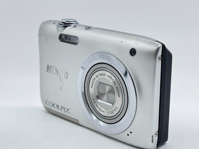 Nikon Coolpix A100 Silver Compact Digital Camera Used Tested from