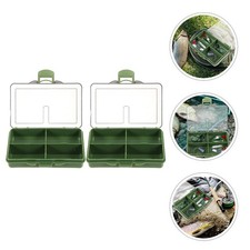 2Pcs Fishing Tackle Box Fishing Gears Box Fishing Lure Container Portable
