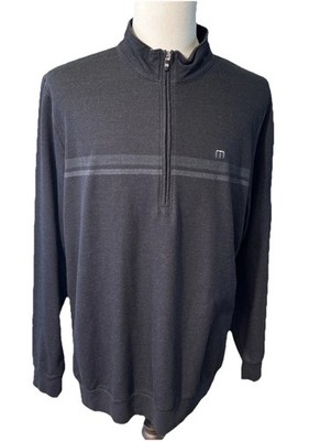 Travis Matthew 1/4 Zip Pullover Mens Size X Large Gray Troubador Golf Course