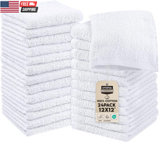 Utopia Towels 24 Pack Cotton Washcloths Set, 100 Ring Spun Cotton, Premium Qual