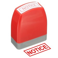 Notice Notice Stamp, Office Stamp Pre Inked Stamp, Red