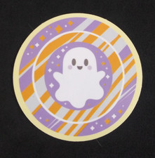 Happy Cute Little Ghost Halloween Sticker 2" AV 