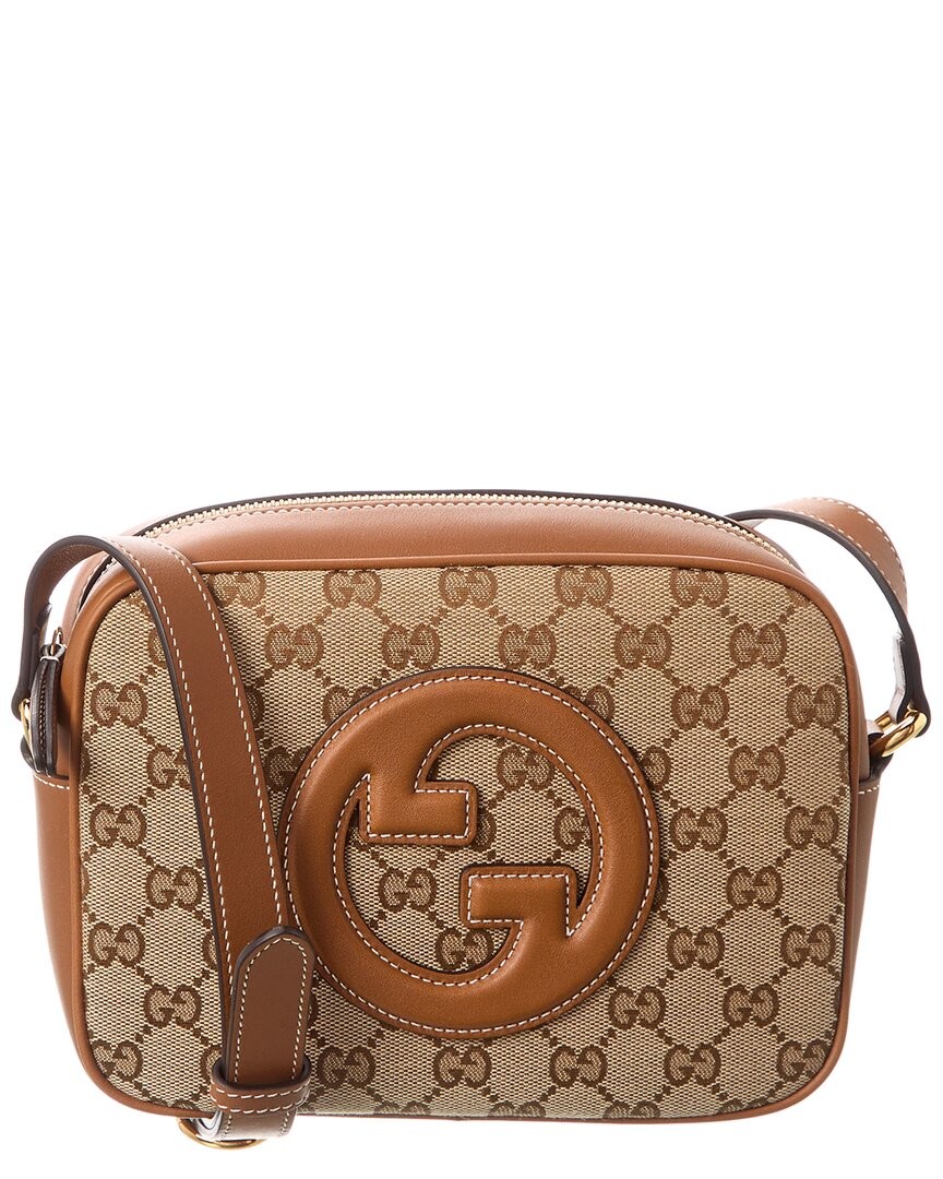 Gucci Blondie Mini Gg Canvas & Leather Camera Bag Women's Brown | eBay