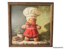 NEW Hobby Lobby Gingerbread Baker Wood Wall Decor Christmas Kitchen 13 X 13