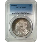 1884-O Morgan Silver Dollar Graded MS63 PCGS NA351