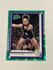 2025-26 Panini Donruss Rated Prospect Olivia Miles Green Laser #89 Lynx RC