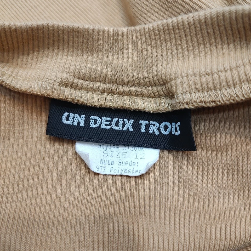 Vestido Un Deux Trois Niñas Talla 12 Beige Argyle Manga Larga Cuello en V Otoño De Colección Y2K  Foto 4 de 4