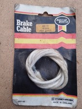 VINTAGE STURMEY ARCHER REAR BRAKE CABLE GKJ 1`11. WHITE RIBBED OUTER COVER NOS